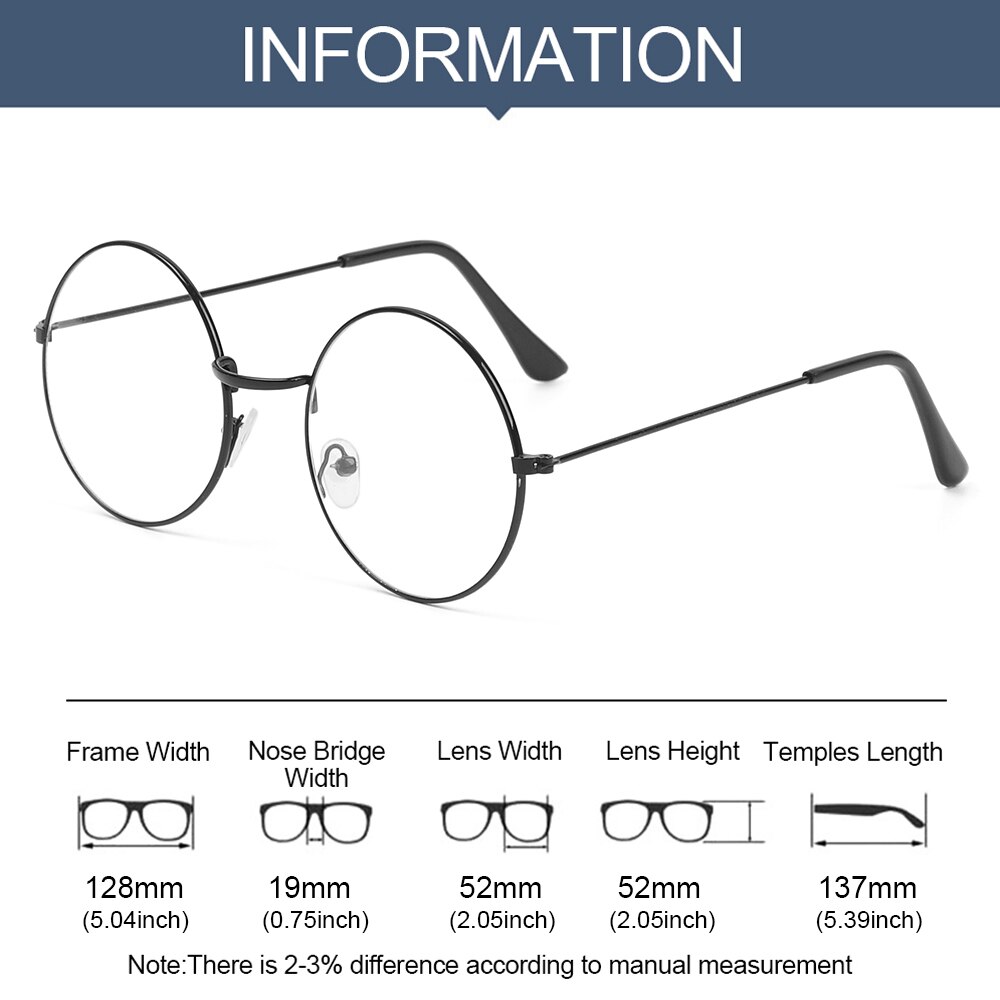 Metal anti-blue glasses retro round frame eye protection ultra light frame computer glasses game filter round glasses