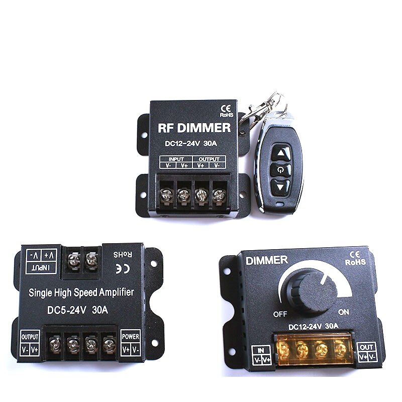 Led Dimmer 360w 12v 24v 30A Light Bar Lamp Light Box Dimmer Switch Controller