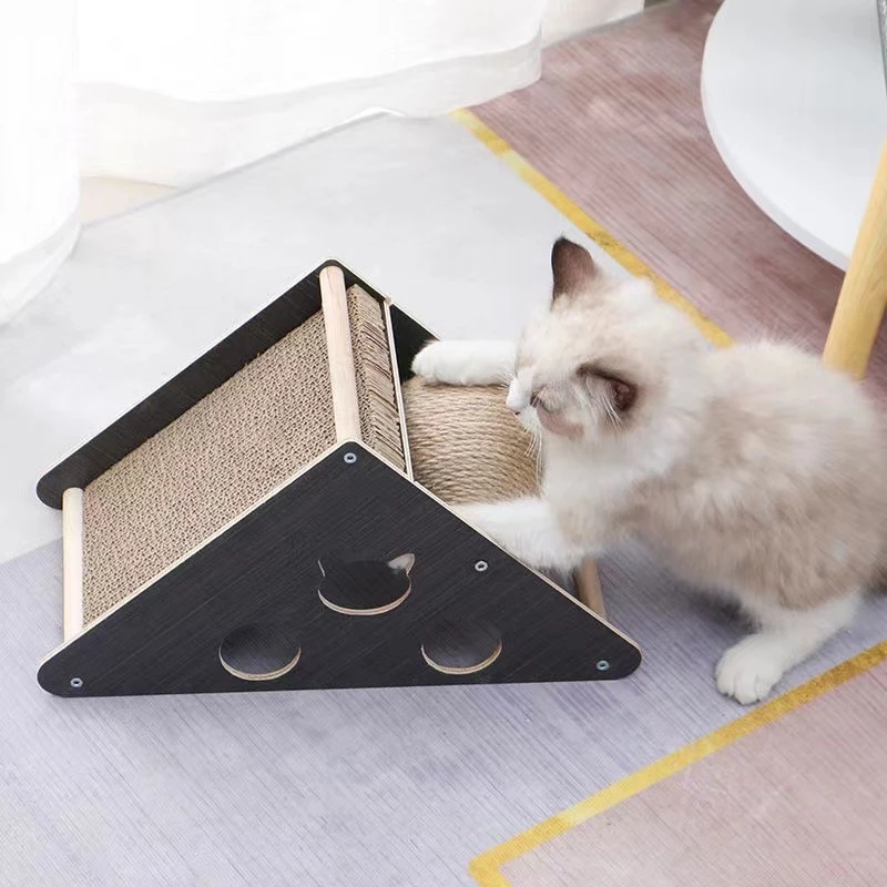 Cat Scratch Board Cat Vertical Corrugated Paper Cats Toys Cats Grinding Claw Climbing Toy Accessories Pet Furniture Supplies