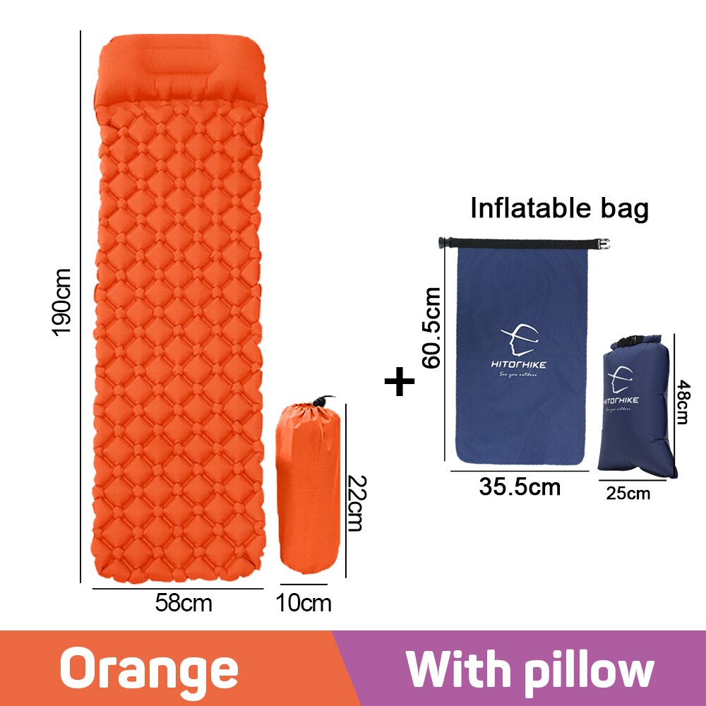 Inflatable Camping Mat Ultralight Sleeping Pad Air Mattresses Portable Outdoor Travel Folding Cushion Bed for Hiking Trekking: Standard D