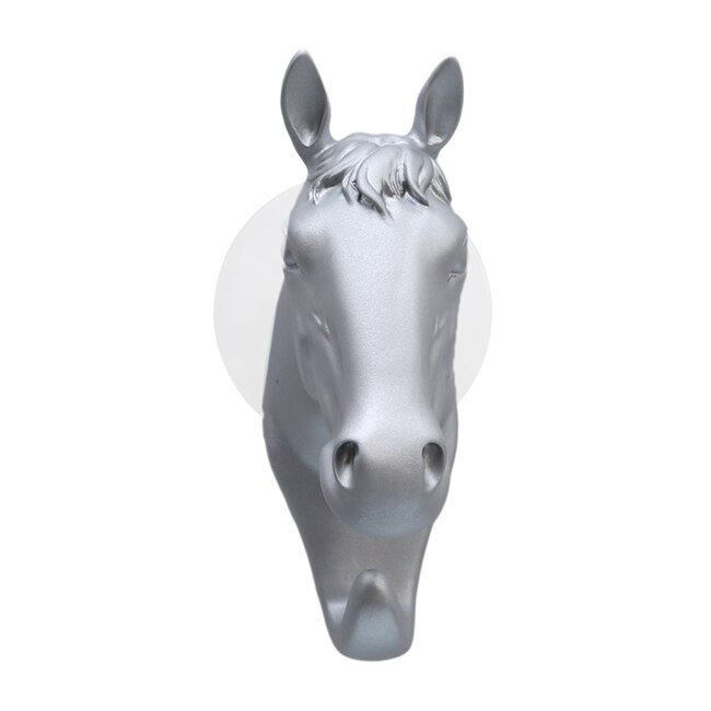 Gancho decorativo de pared para muebles del hogar, ganchos pequeños y modernos, ganchos multifuncionales, joyería para pared, llaves, perchas creativas: Silver Horse