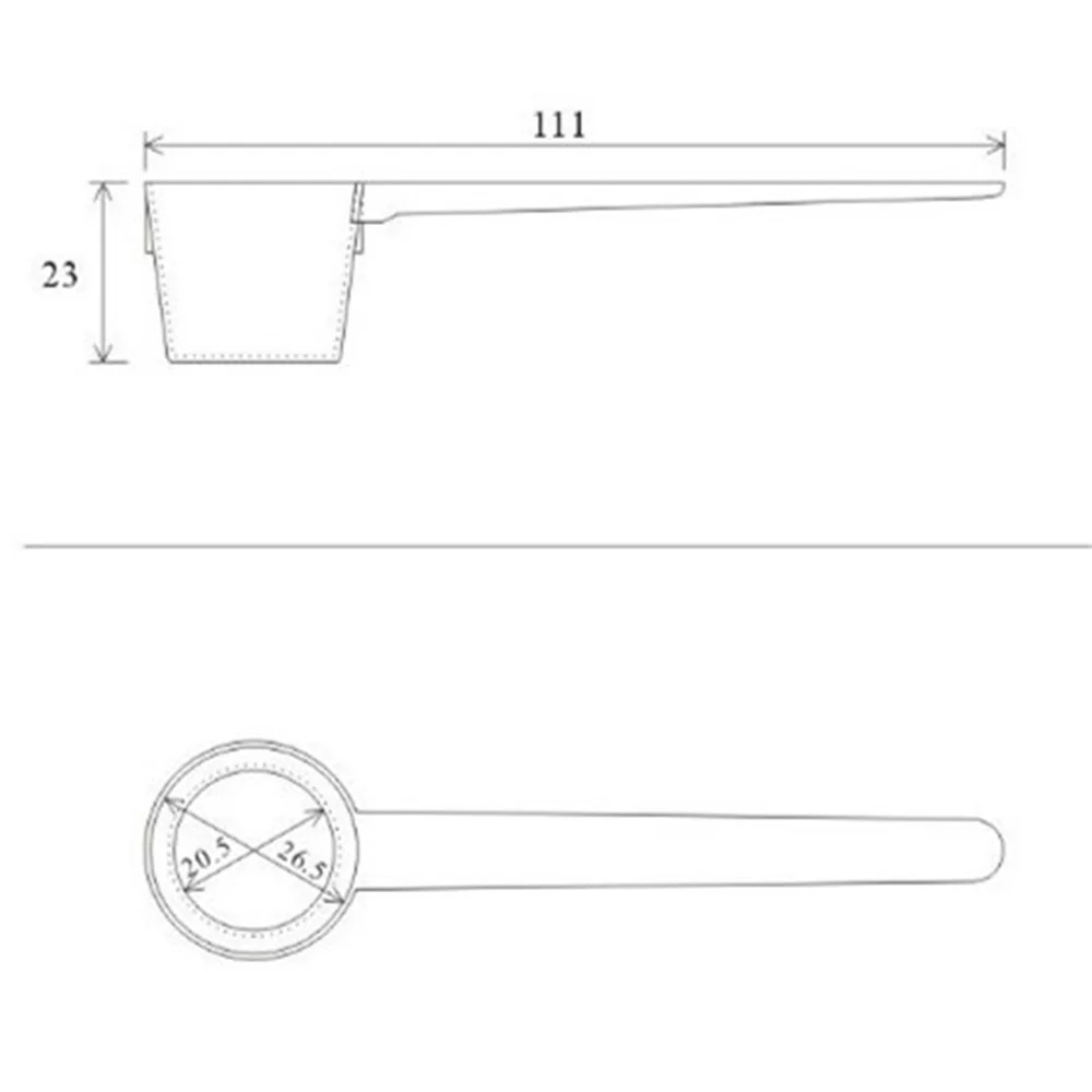 5g måleskjeer for flytende sukker kaffe protein melkepulver oppmålingsverktøy plast flatbunnet skje kjøkkenutstyr