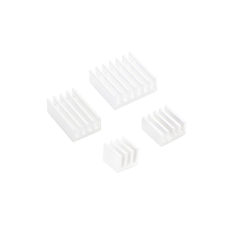 Raspberry Pi 4, radiateur en aluminium et cuivre, ensemble de refroidissement avec coussin thermique à l&#39;arrière pour Raspberry Pi 4B, 10 pièces/lot