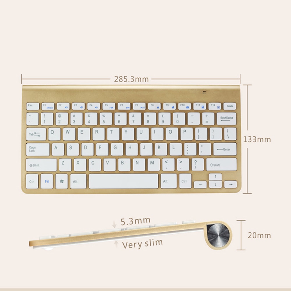 Zienstar Ultra Slim 2.4G Wireless Keyboard keyboard for Ipad,MACBOOK,LAPTOP,Computer PC and Android Tablet