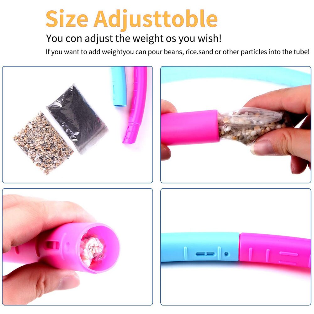 Cerceau d'exercice pour enfants, en plastique, Portable, gymnastique, Fitness, cerceau détachable pour enfants, entraînement en intérieur et en extérieur, bleu, rouge