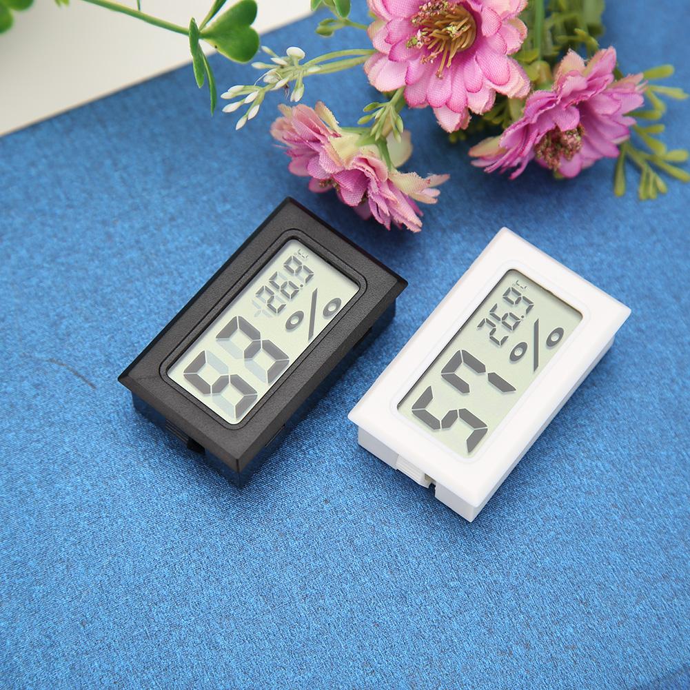 Thermometer Hygrometer Indoor Kamertemperatuur Sensor Mini Digitale Lcd Temperatuur Vochtigheid Meter Weerstation Met Klok