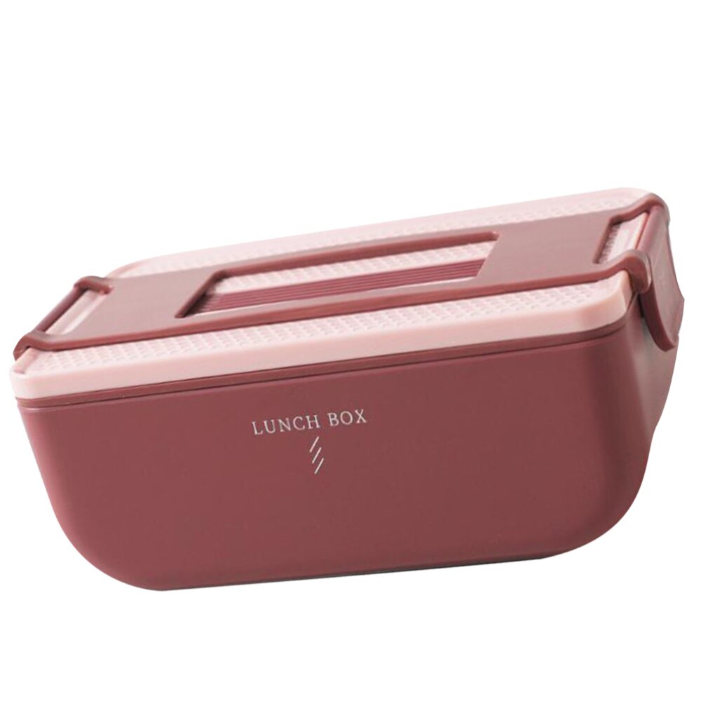 1Pc Portable Microwave Divider Box Square Heat Preservation Bento Box Portable Food Container for School Office Campin: Red