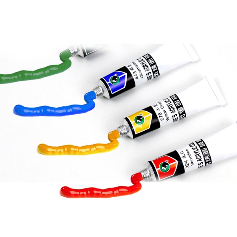 Marie-Juego de pinturas acrílicas para principiantes, 12/18/24/36 colores, 12ml, pintados a mano, para pared/Piedra/guijarro/textil/camiseta/pigmento para zapatos DIY
