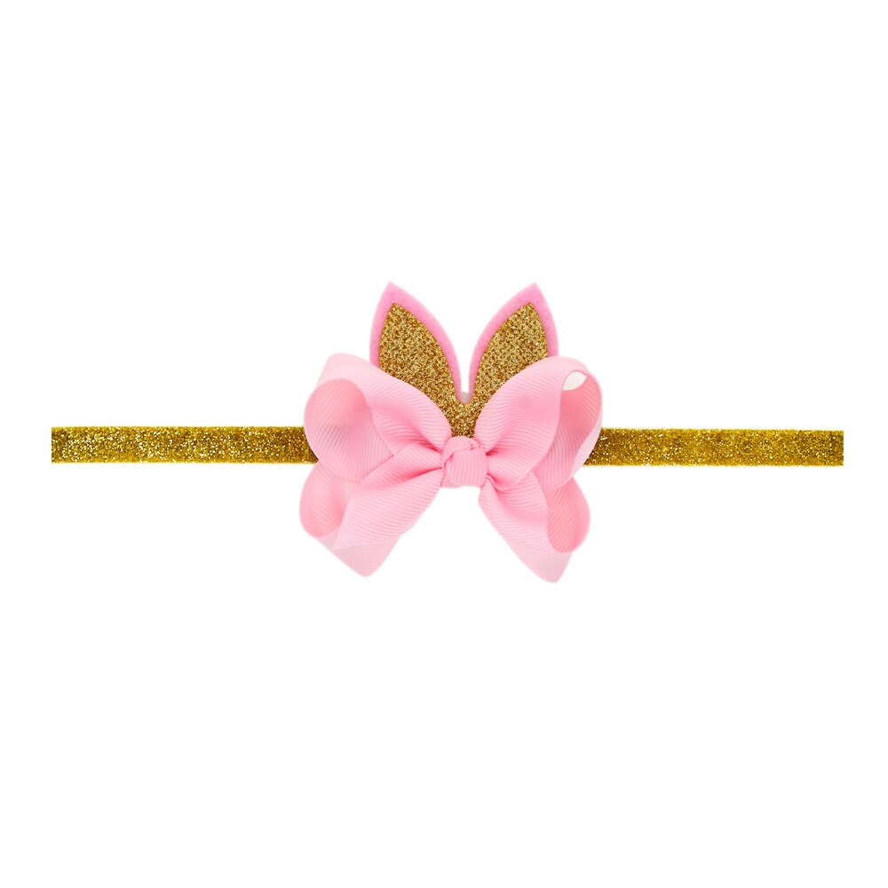 1 Pieces Baby Headband Rabbit Ear Bowknot Toddler Infant Kids Hair Accessories Girl Newborn Bows Bandage Turban Tiara: 4