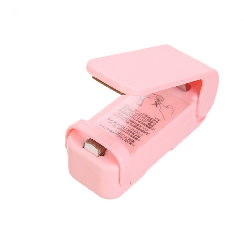 Mini Warmte Zak Sluitmachine Pakket Sealer Zakken Thermische Plastic Voedsel Zak Sluiting Draagbare Sealer Verpakking Keuken Accessoires: Pink