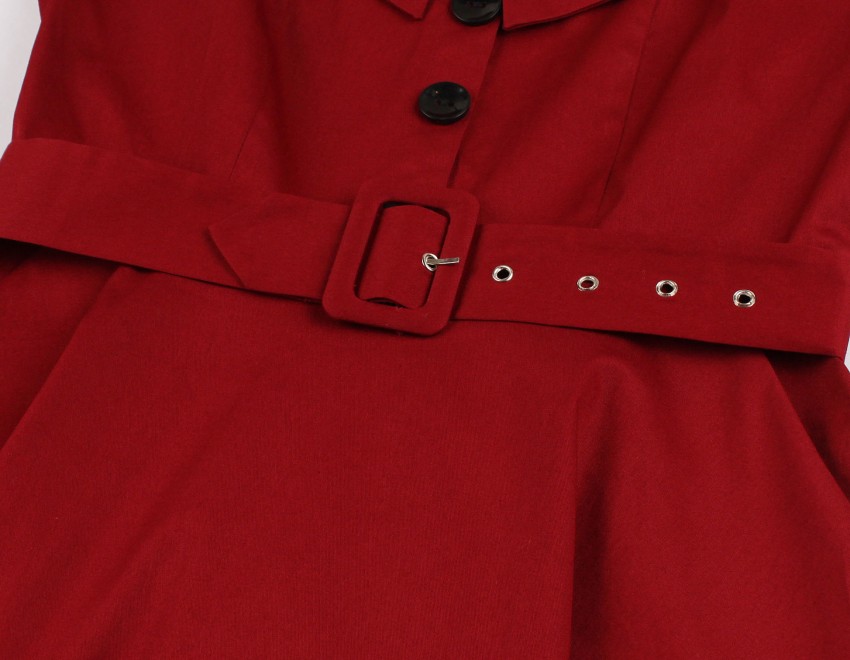 Robe trompette Vintage pour femmes, col carré, boutons, fermeture éclair, ceinture, manches courtes, grande taille, rétro élégante, robe d'extension pour filles, été,