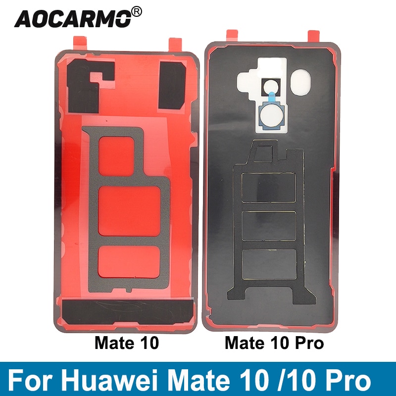 Aocarmo pour Huawei Mate 10 / Mate 10 Pro couverture arrière adhésif boîtier arrière couvercle de batterie ruban adhésif