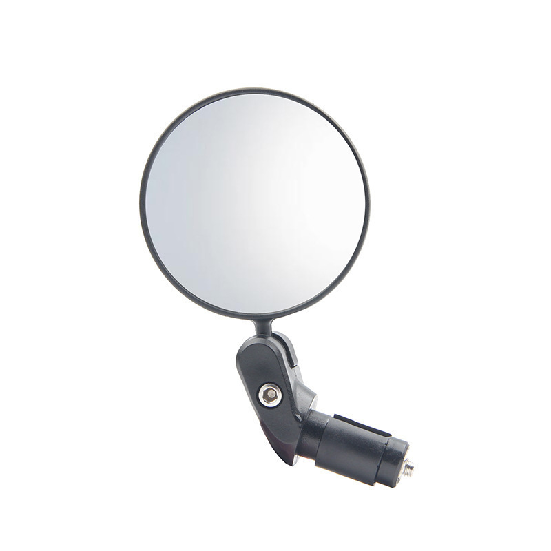 Universal Motocicleta Handle Bar End Espelhos, Redondo, Dobrável Rear View Espelhos, Moto, Bicicleta Espelho Lateral, Seguro Ciclismo Acessórios: Cinza escuro