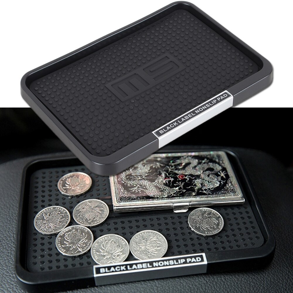 Zwarte Auto Dashboard Pad Auto Styling Skidproof Pads Mat Anti Slip Mat Anti-Slip Matten Voor Mobiele Telefoon Gps coin