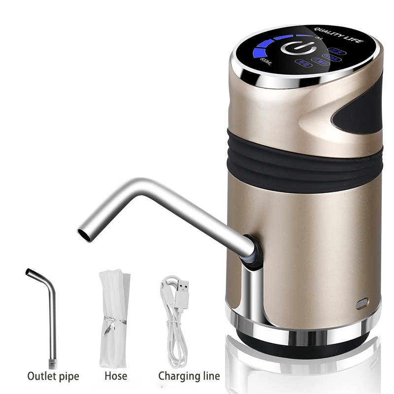 Mini Water Dispenser Small Desktop Home Electric Portable Pump Gallon Drinking Switch Silent Charging Touch