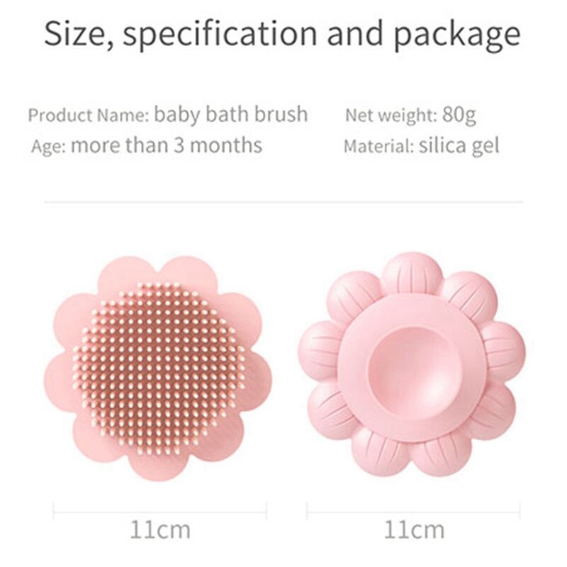 Cepillo de silicona para bebé, cepillo LIMPIADOR EXFOLIANTE para ducha, cuidado del baño, herramientas domésticas para masaje del cuero cabelludo