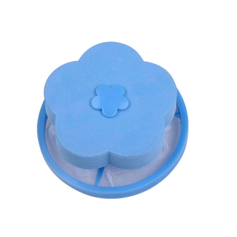 Home Hair Removal Catcher Filter Mesh Pouch Cleaning Ball Bag Dirty Fiber Collector Washing Machine Filter Laundry Cleaning Ball: Blue