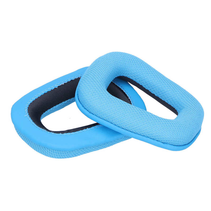 Oreillettes pour casque Logitech G35 G930 G430 F450, bleu, couvercle de remplacement