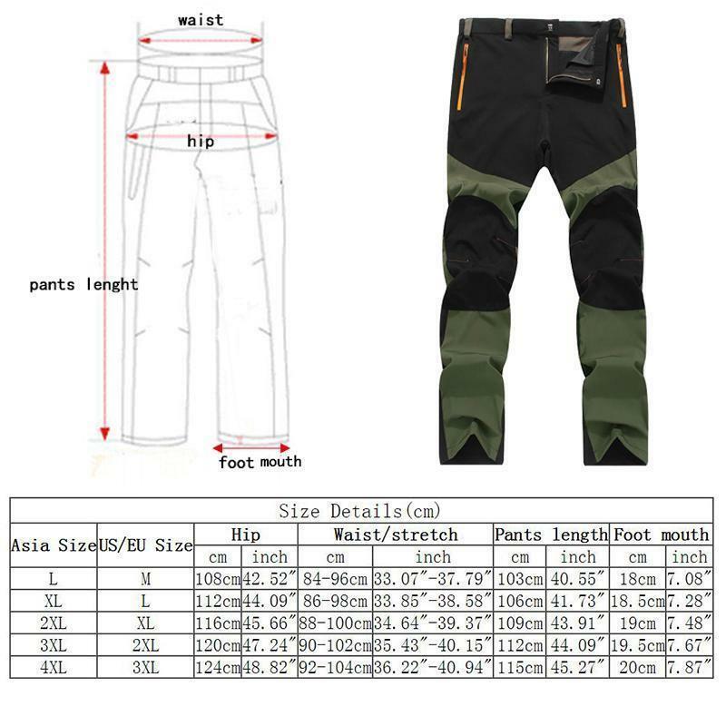 Men Outdoor Hiking Pants Waterproof Walking Sport Camping Skiing Climbing Trousers Long Pants