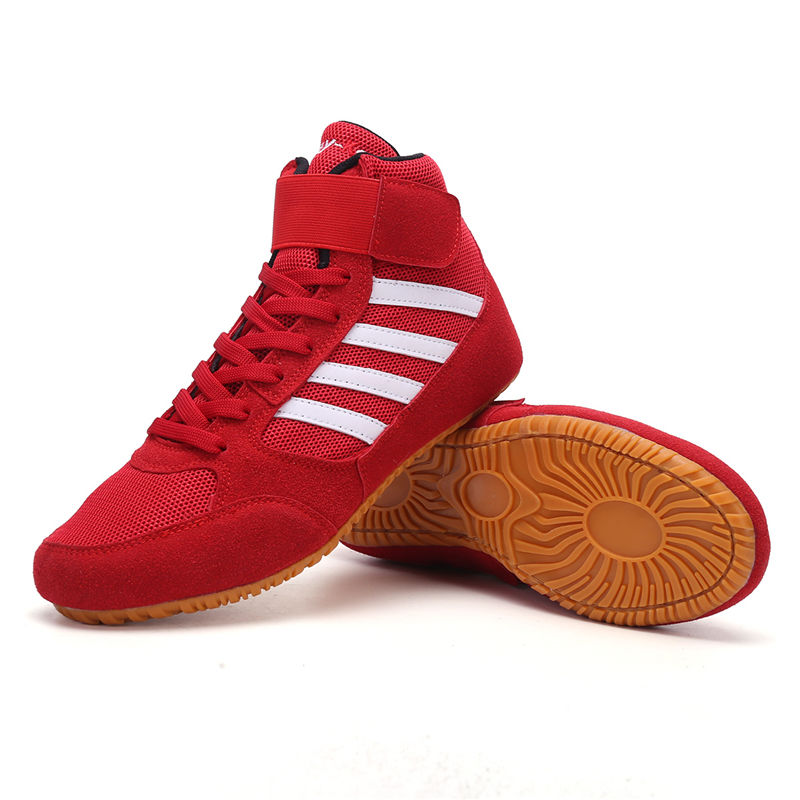 Men Boys Boxing Wrestling Fighting Boots Mesh Breathable Wearable Supporting Big Boys Training Boxing Shoes