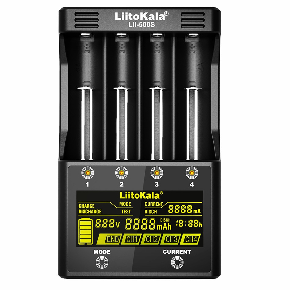 LiitoKala lii-500S lii 500S 500 LCD Universele Smart Battery Charger 1.5V 4.35V 3.7V 18650 17500 26650 AA AAA Lipo NiMH Batterij
