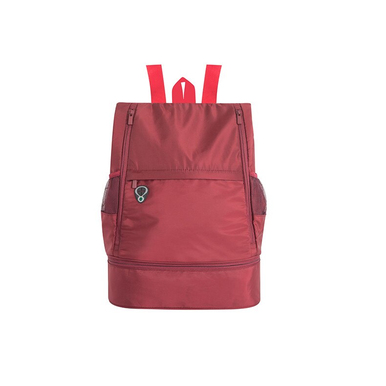 Multifunctionele Fitness Tas Grote Capaciteit Droge En Natte Scheiding Sporttas Schouder Back Pack Tas Paar Rugzakken Reizen: Red