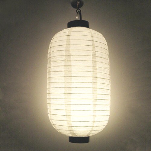 Ellipse Japanese Style Battery Red Lantern Hanging with Lamp Supplies Year's Spring and Lantern Festival Supplies: paperLEDwhiteheibian