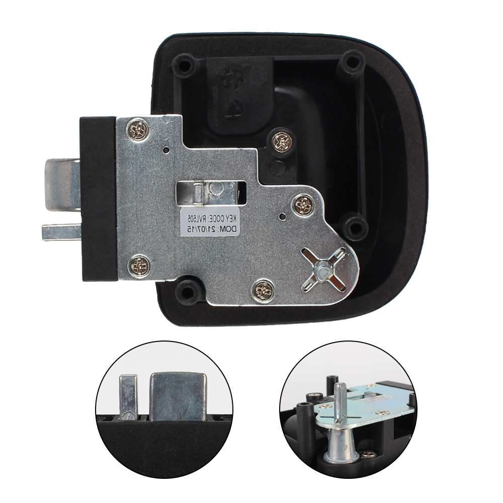 Door Latch Handle with Keys RV Camper Trailer Entry Door Lock Camper Accessories Double Open Door Lock RV Door Lock Replacement