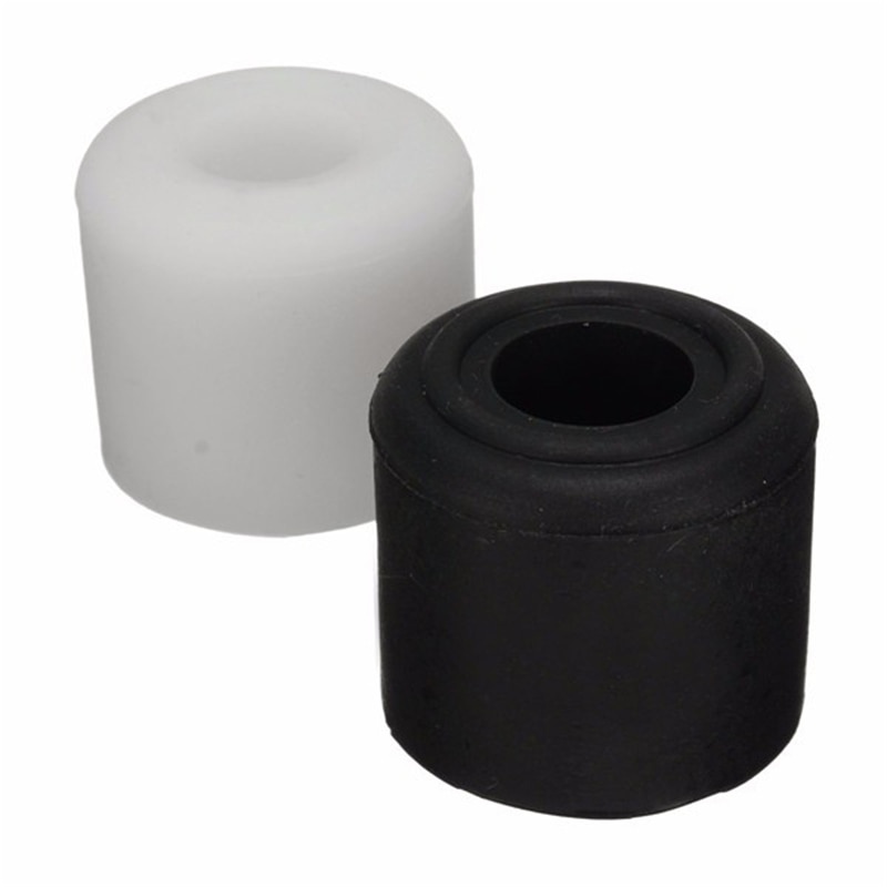 1Pcs Black White Rubber Door Stop Stopper Cylinder for Jam for Wedge Floor Holder 28mm