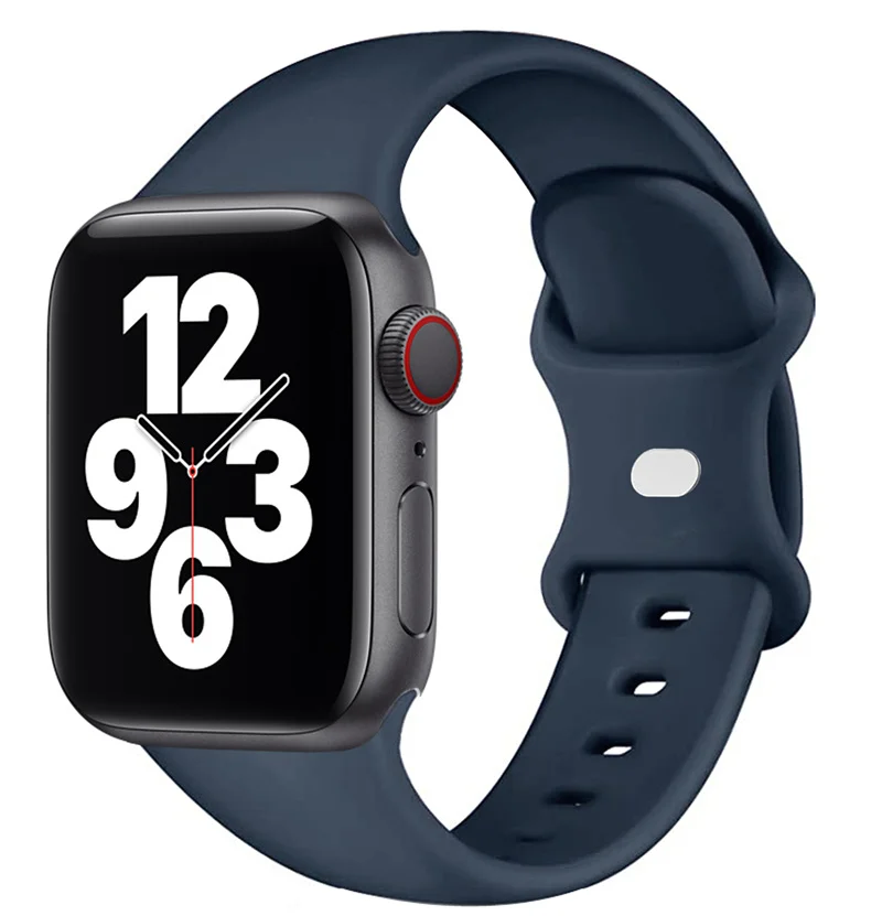 Siliconen band voor Apple Watch Band 44 mm 40 mm 45 mm 41 mm 42-38 mm sportpols iwatch serie 8 7 se 3 4 5 6 9 ultra 2 49 mm