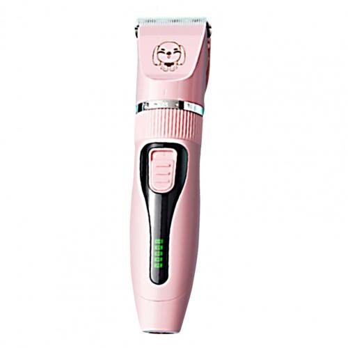 Pet Hair Remover Rechargeable Easy Operation Pet Hair Clipper Stainless Steel 1 Set Mini Electric Pet Hair Trimmer: Pink