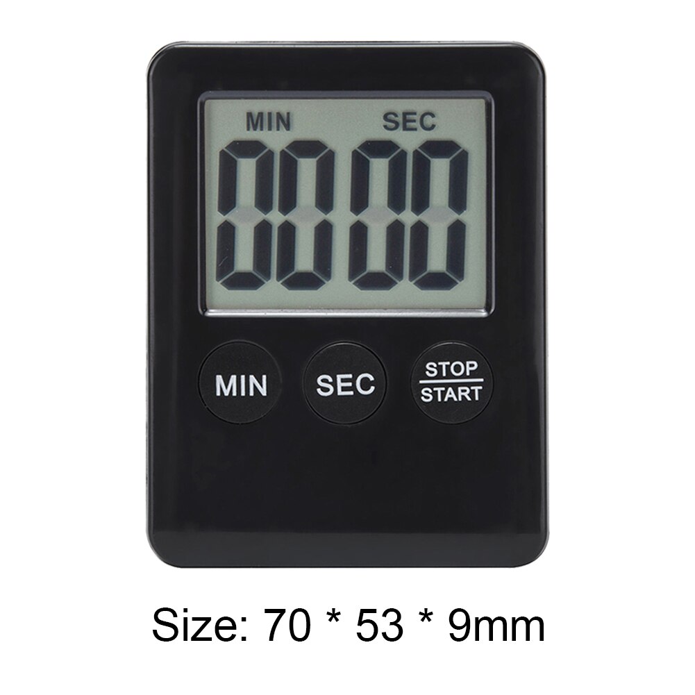 LCD Digital Timer Magnetic Kitchen Table Three Button Countdown Alarm Clock with Stand Kitchen Timer Practical Cooking Clock