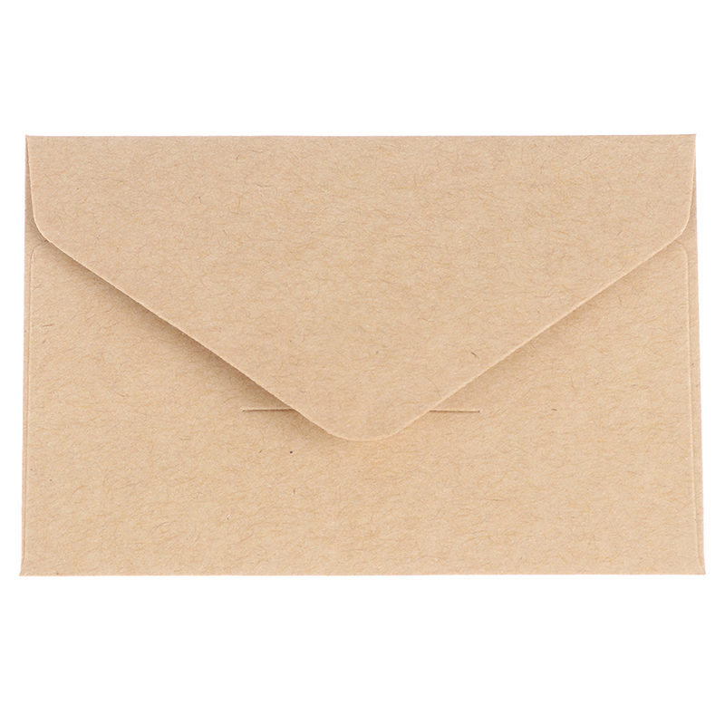 20pcs/set Classical Kraft Blank Mini Paper Window Envelopes Wedding Invitation Envelope Envelope: Khaki