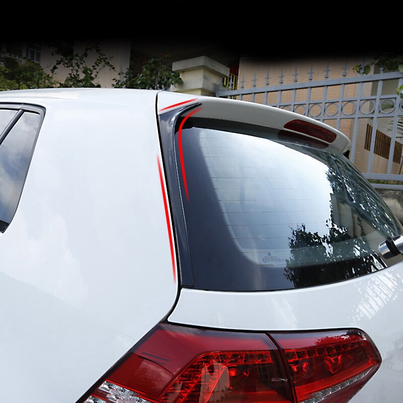 Tillbehör spoilers till volkswagen vw golf 7 mk7 abs svartmålade bakre spoiler vingar bil styling 2 st