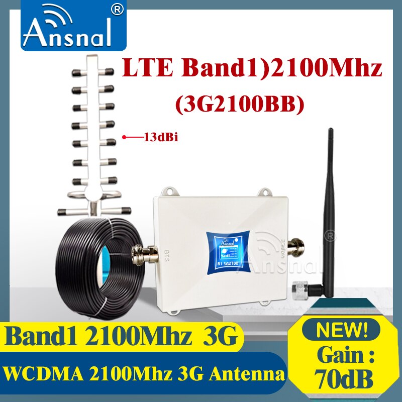 Gsm Repeater 2G 3G 4G 900 1800 2100 2600 Lte Cellulaire Signaal Versterker 4G Cellulaire Amplifie mobiele Dcs Signal Booster Repeater: 3G2100BB