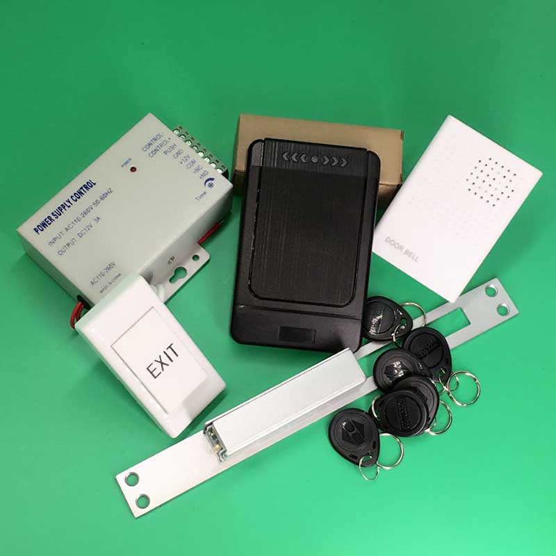 Access Control System Full Kit Set Waterproof RFID Reader+NC Electric Strike lock