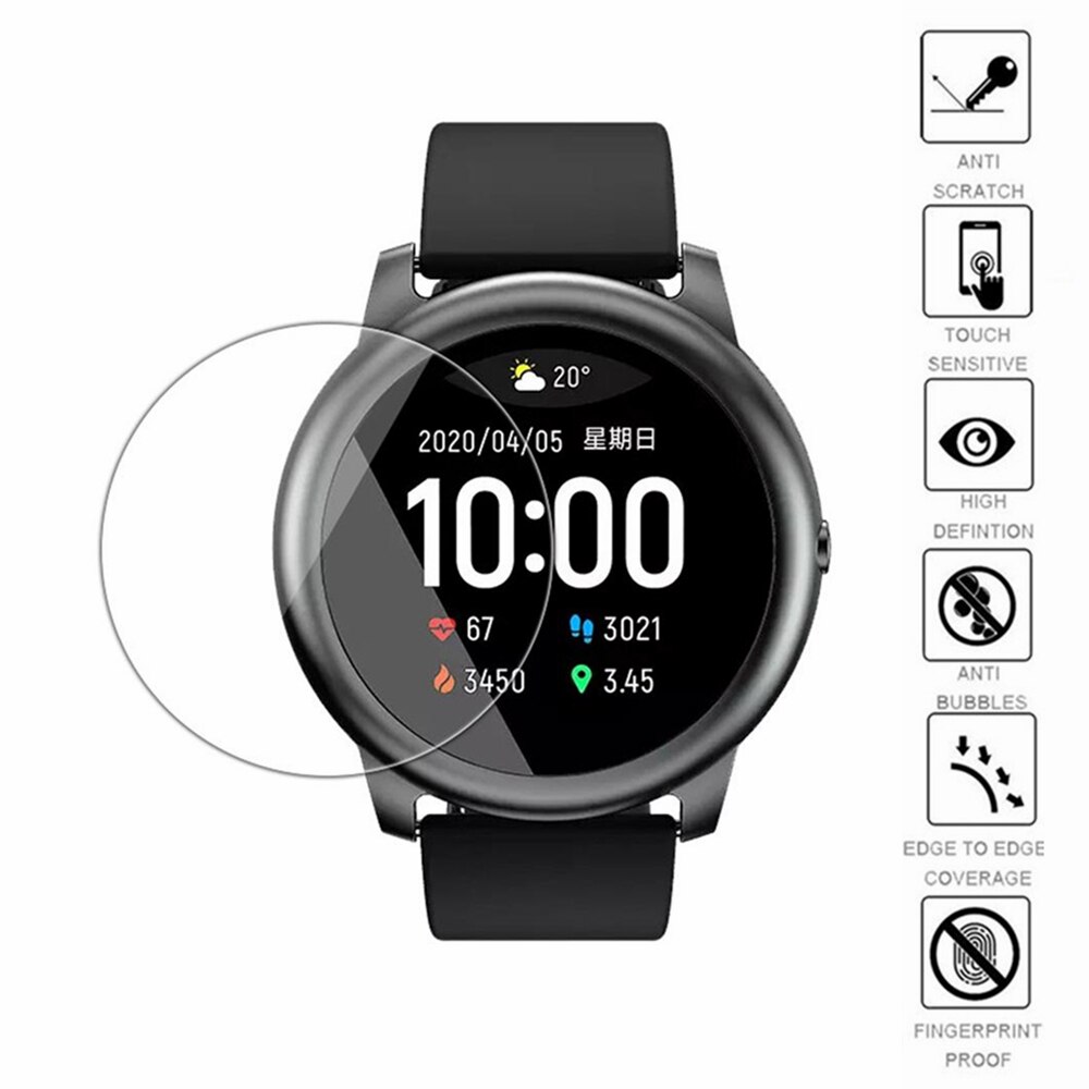 Gehard glas beschermfolie voor xiaomi haylou solar  ls05 horloge schermbeschermer folie volledige dekking krasbestendig