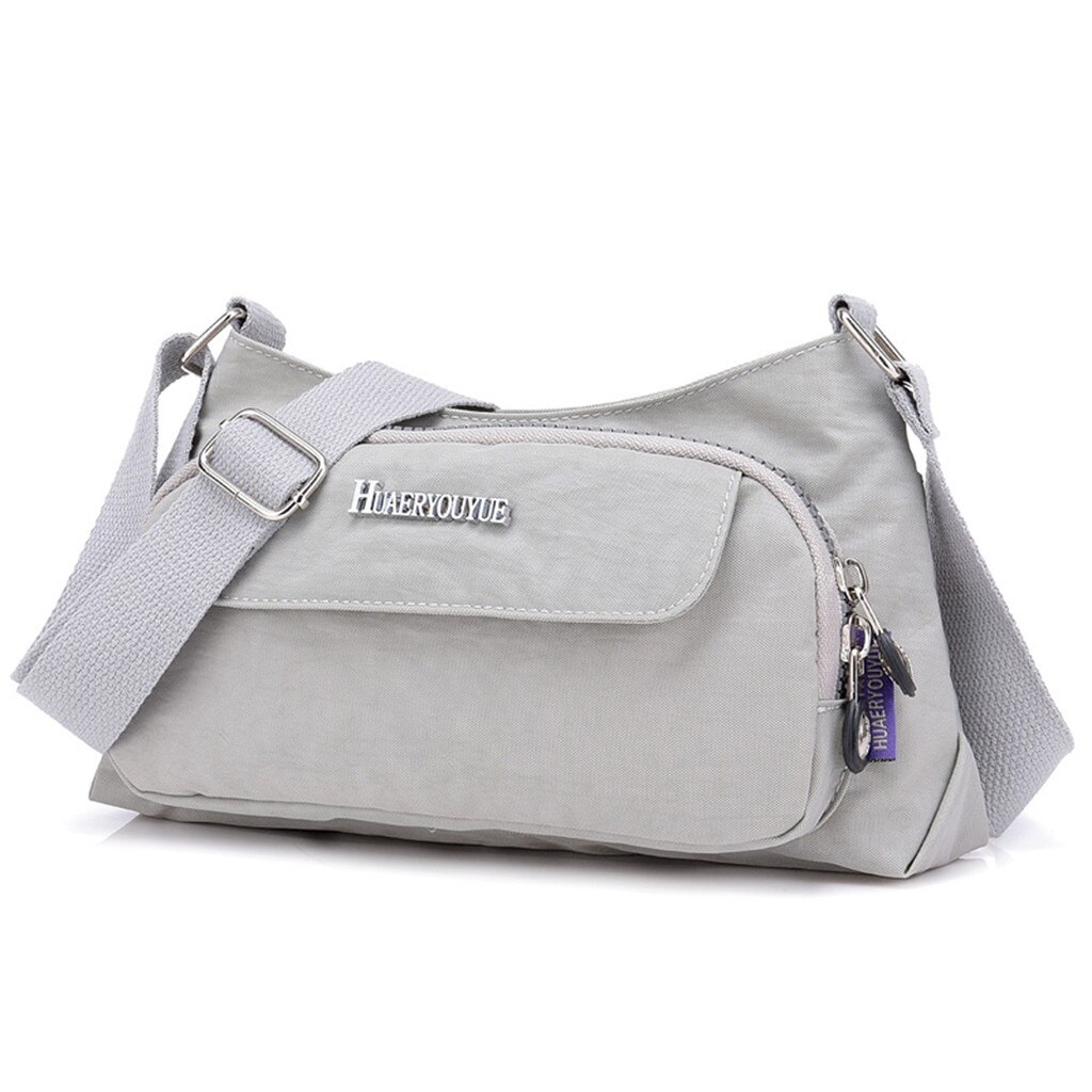 Women Nylon Available Shoulder Bag Waterproof Daily Crossbody Bag Woman Business Handbag Travel Pack Bolsa In stock #YJ: White 