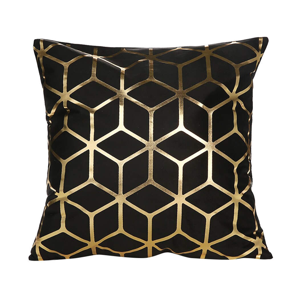#l5 2019 polyester guld brev kudde soffa bil midje kudde kudde kamouflage absorbera svett kuddar faux: O