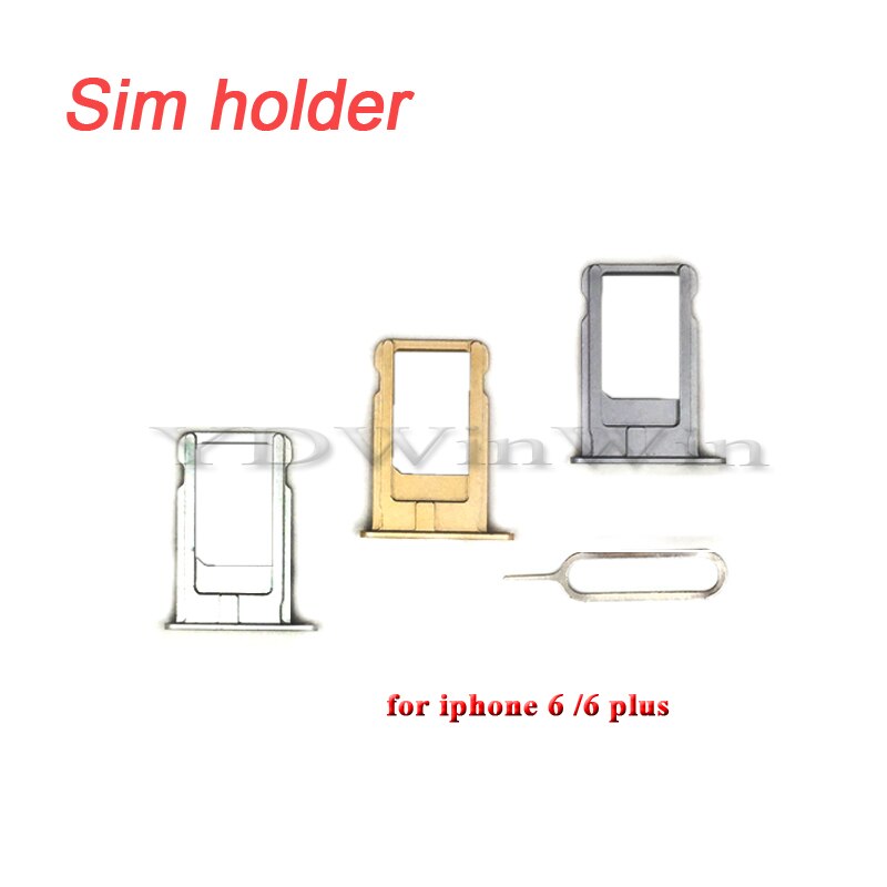10Pcs Sim-kaart Houder Lade Slot Voor Iphone 6 Plus Vervanging Deel Sim-kaart Kaarthouder Adapter Socket Apple accessoires Gereedschap