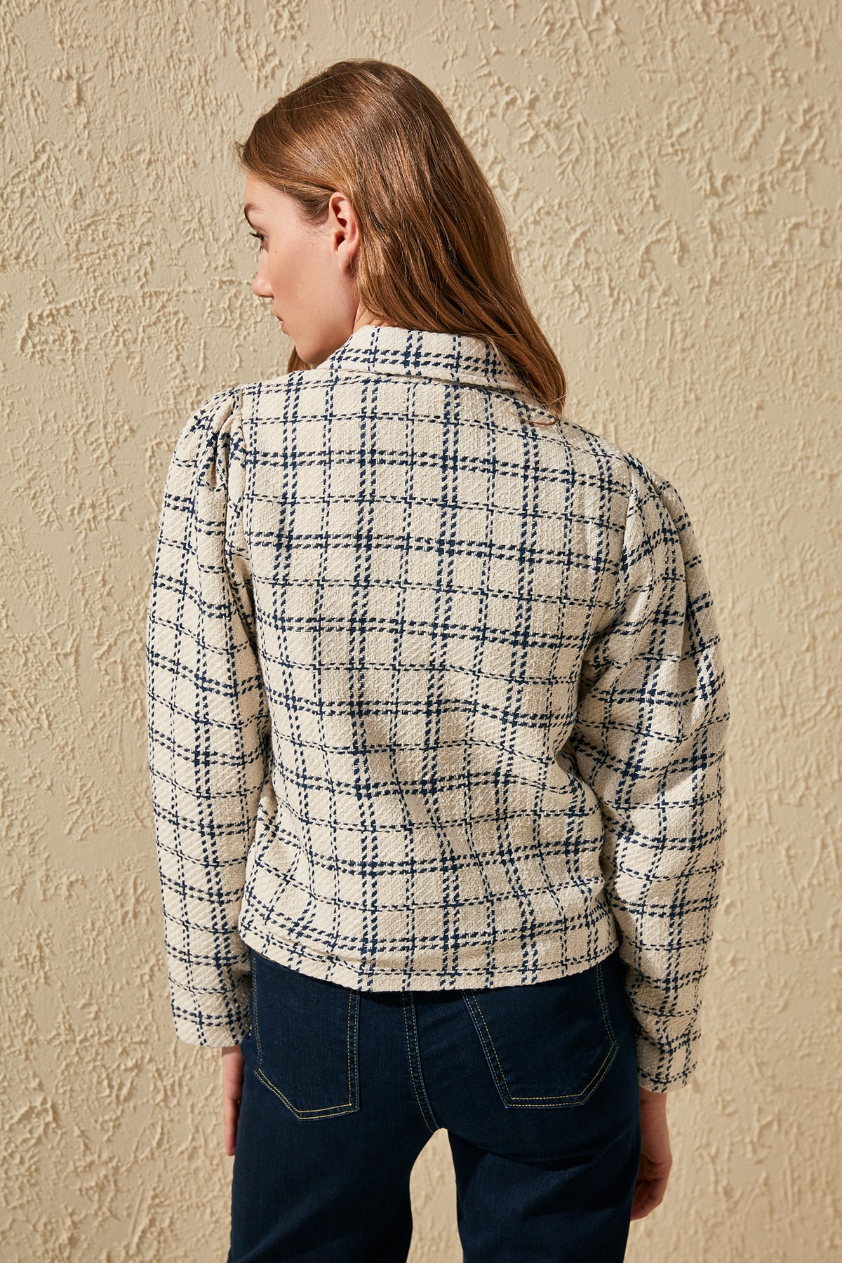 Trendyol Tweed Coat TWOSS20CE0006