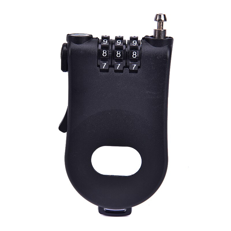 Anti Theft Security Code Password Long Roller Pram 3 Digit Bicycle Parts Bike Mini Cable Lock Padlock Rope Ski Extendable Wire: BK
