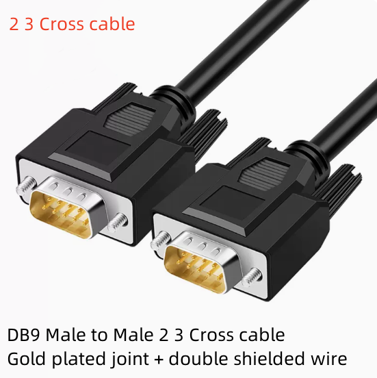 DB9 Serial Cable RS232 COM Data Cable DB9 Female to Female Male Direct Connection And Cross Cable: black / 1.2m
