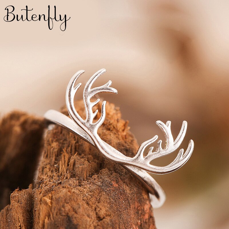 Persoonlijkheid Bohemian Vintage Herten Gewei Ringen Voor Vrouwen Mannen Vintage Ringen Gothic Sieraden Valentines