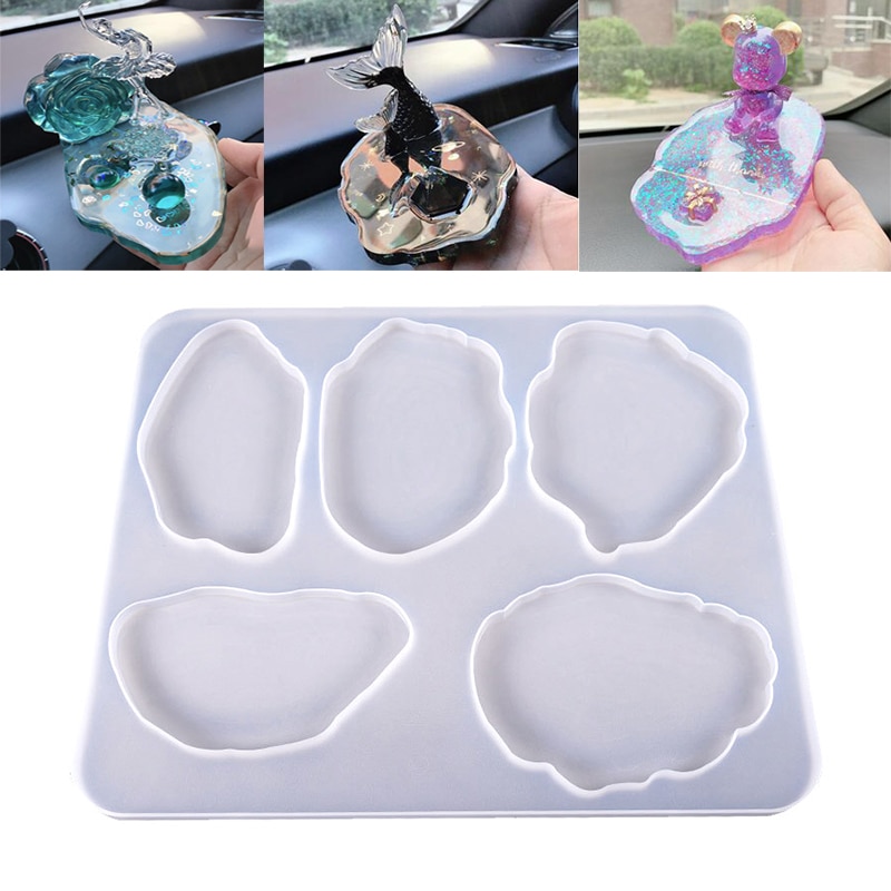 Moldes de silicona de estera de taza multiestándar para DIY soporte de teléfono móvil decoración de resina DIY cristal UV pegamento molde de resina Epoxy