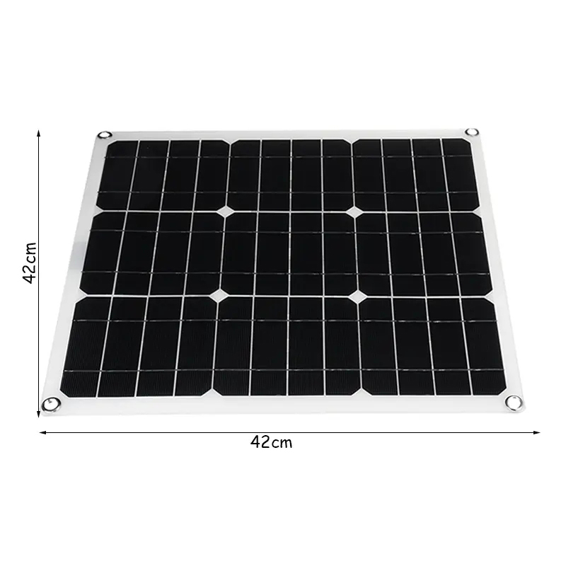 25W Solar Power Panels Outdoor Monocrystalline 12V Semi-Flexible Solar Panels to Generate Photovoltaic Modules