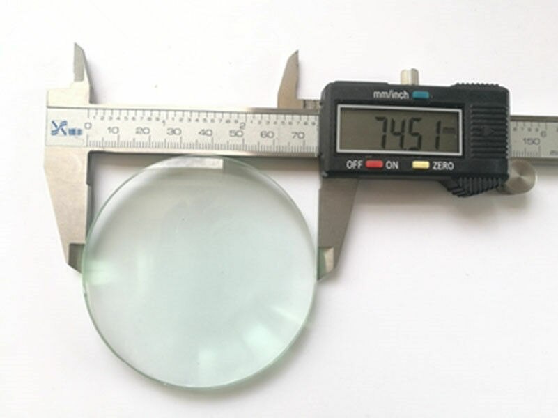 Diameter 50mm 61mm 69mm 75mm 100mm Optical Glass Condenser Convex Magnifying Glass Lens DIY 2X 3X Magnifier Lenses: Dia. 75mm