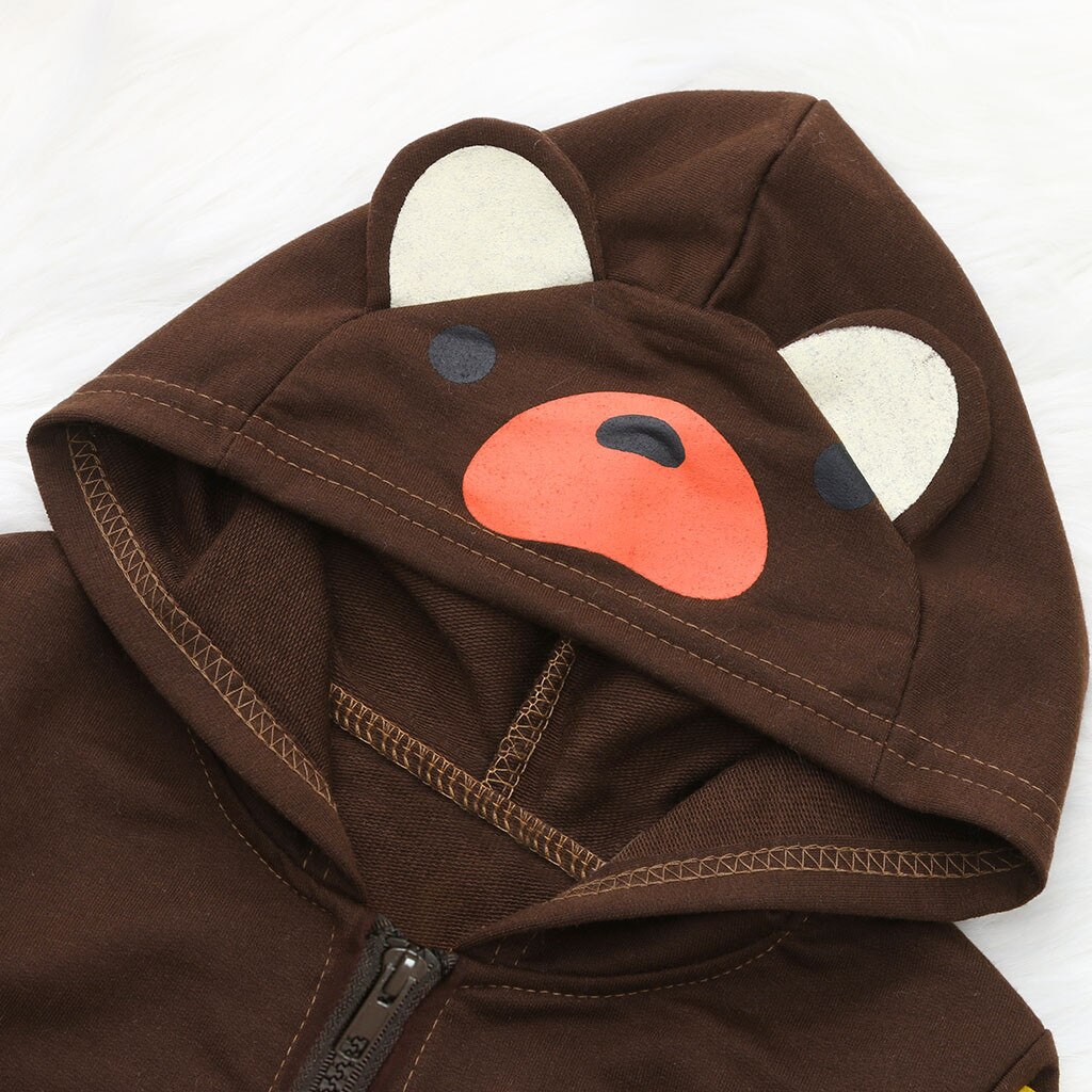 Manteau à capuche ours de dessin animé | Vêtement à capuche, pour nourrissons garçons filles, hauts vêtements