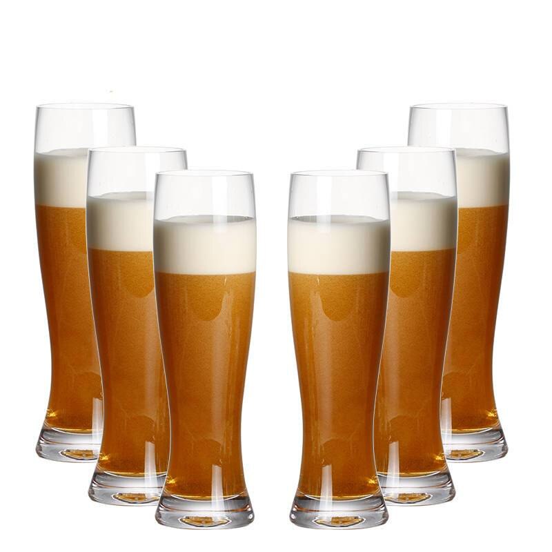 6- pakke blyfrie ølkrus i krystallglass kunstig sprengte juicekopper 60200x: 600008-6