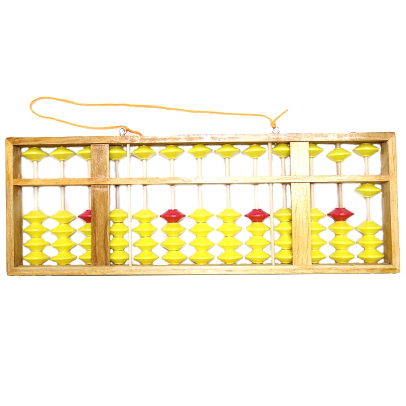 Chinese Abacus 13 Column Wood Hanger Big Size Non-Slip Abacus Chinese Soroban Tool In Mathematics Kids Math Education Toy 58Cm: Default Title